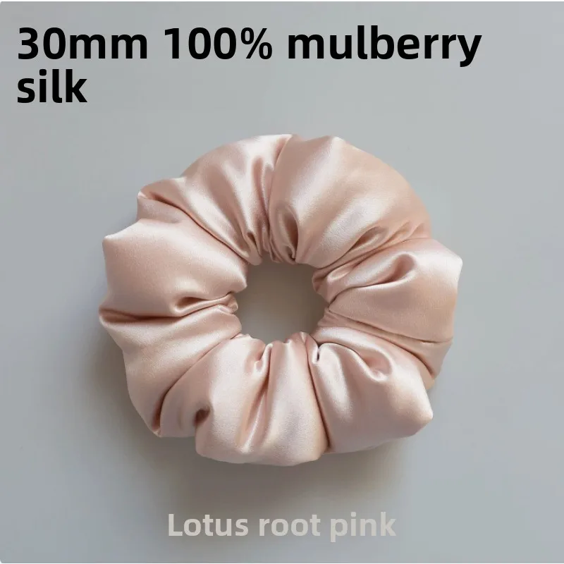 

100% premium mulberry silk scrunchie - 30 Momme oversized | jumb hair accessories Stocking Stuffer, Handmade Silk Hair Holder