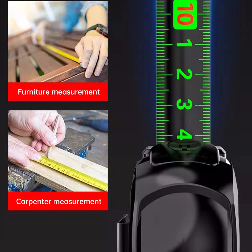 Self Locking Measuring Tape 5/7.5/10M Fluorescent Steel Tape Measure High Precision Wear-resistant Ruler Measuring Tools