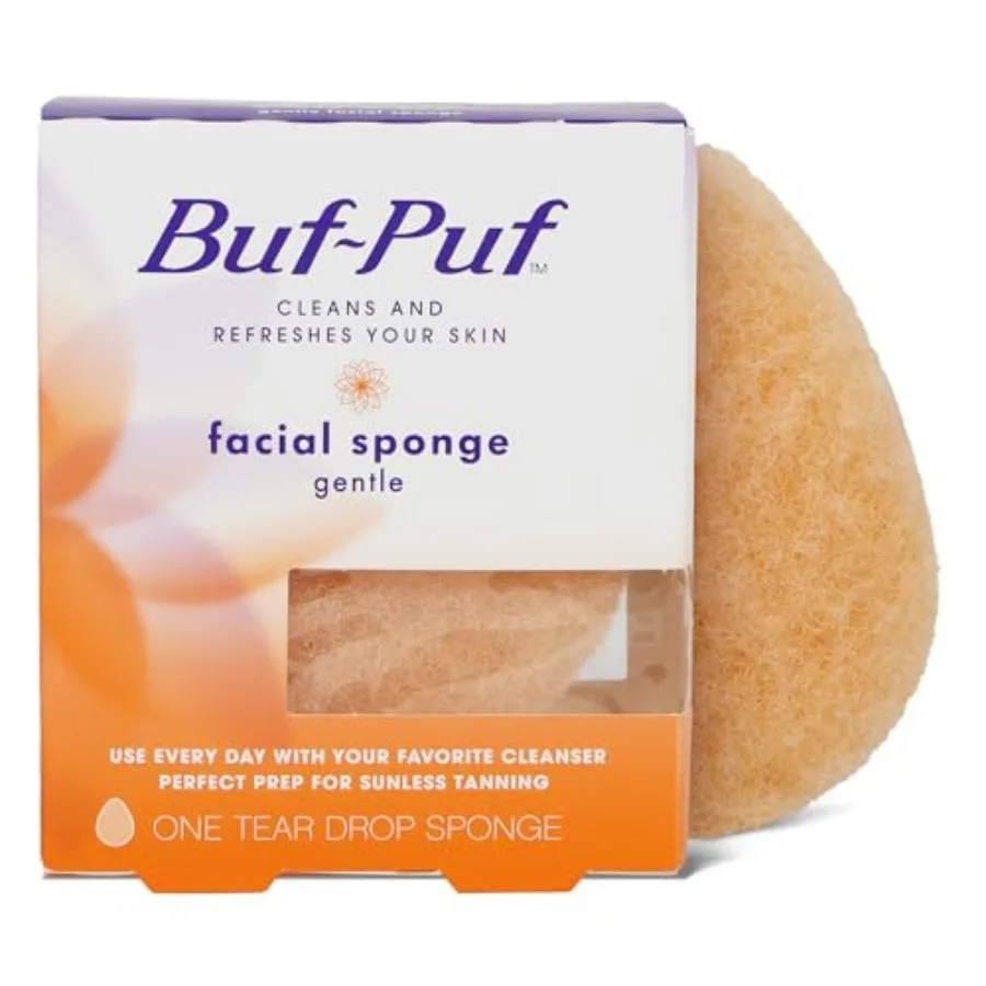 

Buf-Puf Gentle Facial Sponge Dermatologist Developed Removes Deep Down Dirt Makeup That Causes Breakouts and Blackheads Reusabl