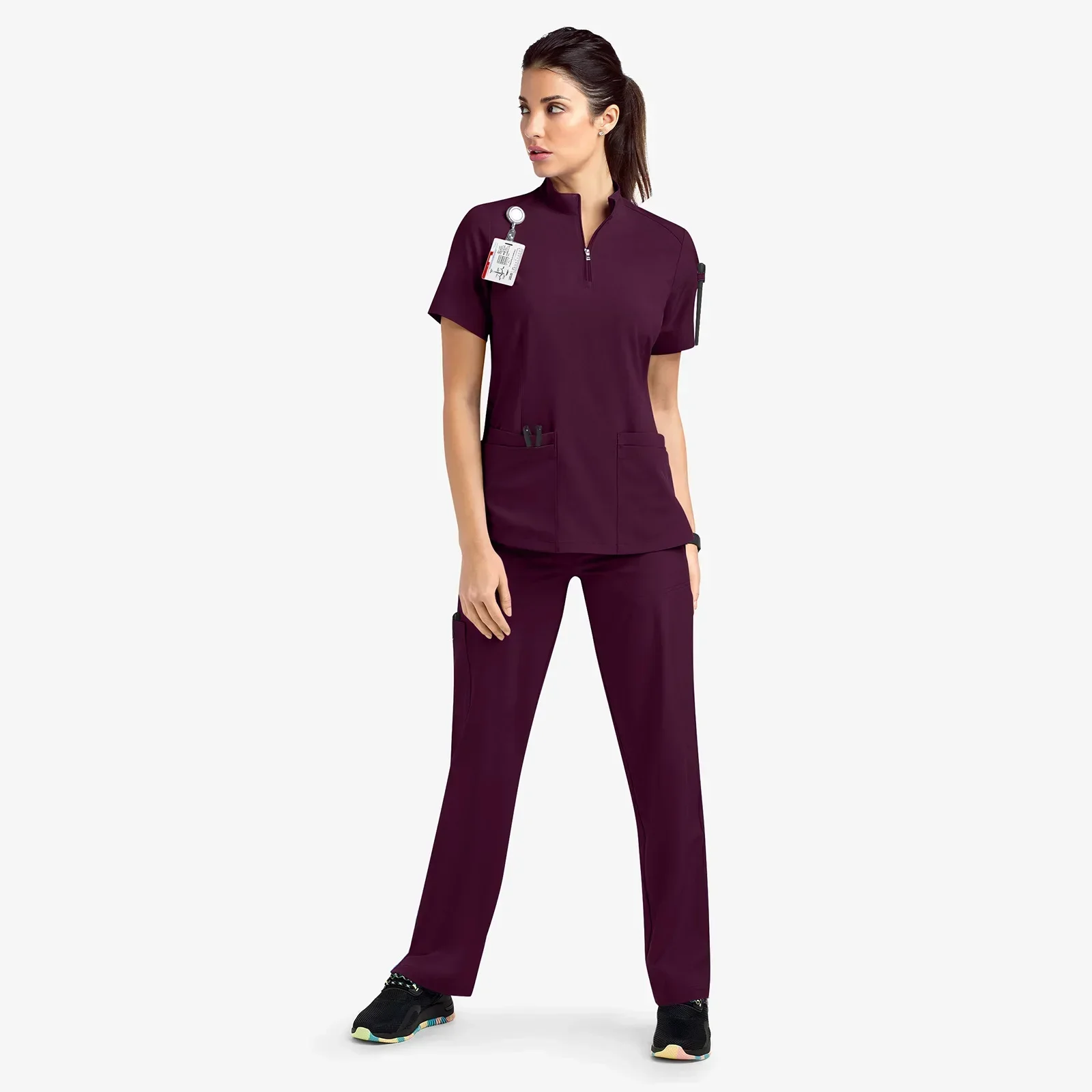 Customizable LOGO Hospital Medical Scrub Suits Uniform Women Men Scrubs Set Beauty Work Clothes Nurse Dental Surgery Suit