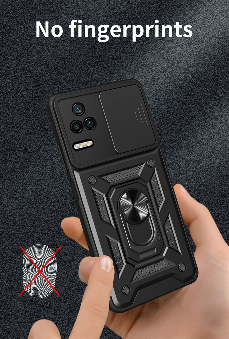 For Poco F4 5G Case Shockproof Armor Camera Lens Protection Funda For Poxo Poko Pocco Little F4 F 4 PocoF4 Car Holder Ring Cover