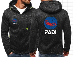 Hoodies com zíper para homens, jaqueta acolchoada casual, moletons jacquard, moletons de outono, jaqueta de maré, moda esportiva