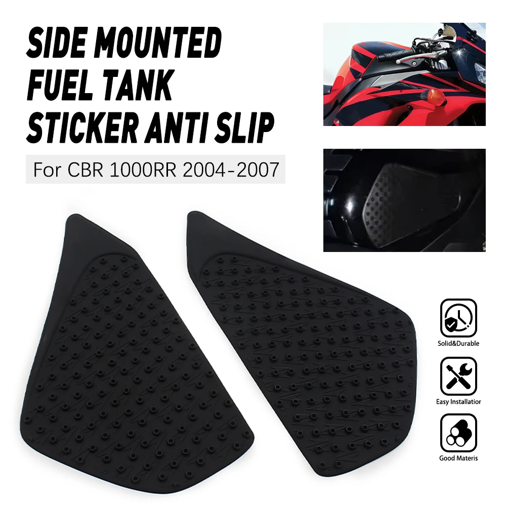 

Motorcycle Anti slip Fiber Tank Pad tank Side Traction 3M Stickers For Honda CBR1000RR CBR 1000RR 1000 RR 2004 2005 2006 2007