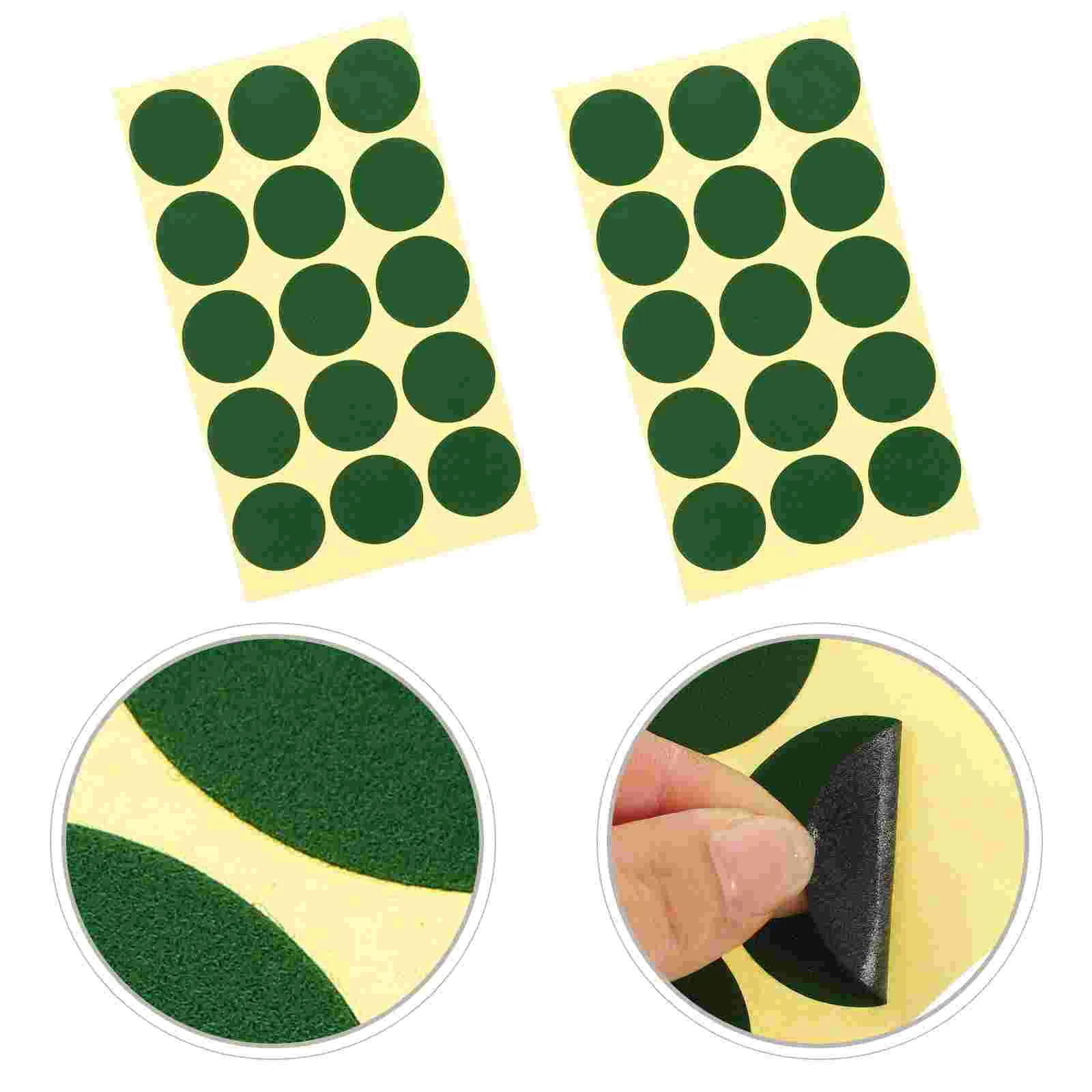 2 Sheets Billiard Black Spot Marking Supply Stickers Table Green Dots Paper Snooker Marker Tennis