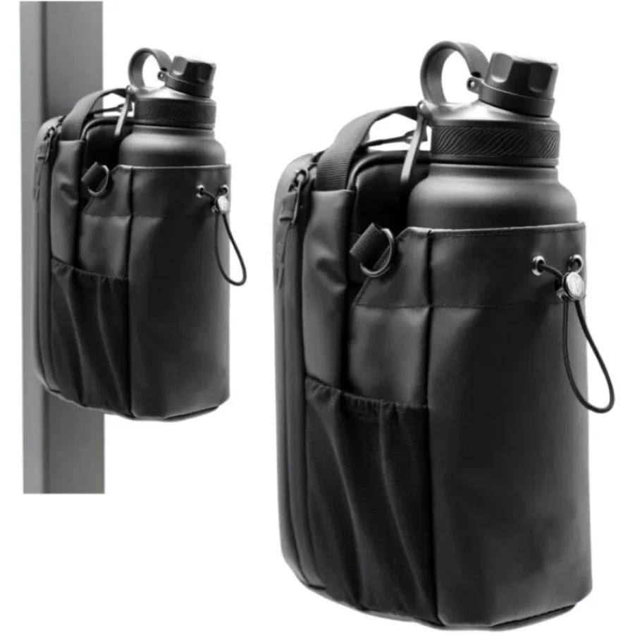 

Magnetic Water Bottle Bag Large Capacity Specific Water Cup Holder with Strong Magnet Portable Bag for Outdoor Sports Gym Camp
