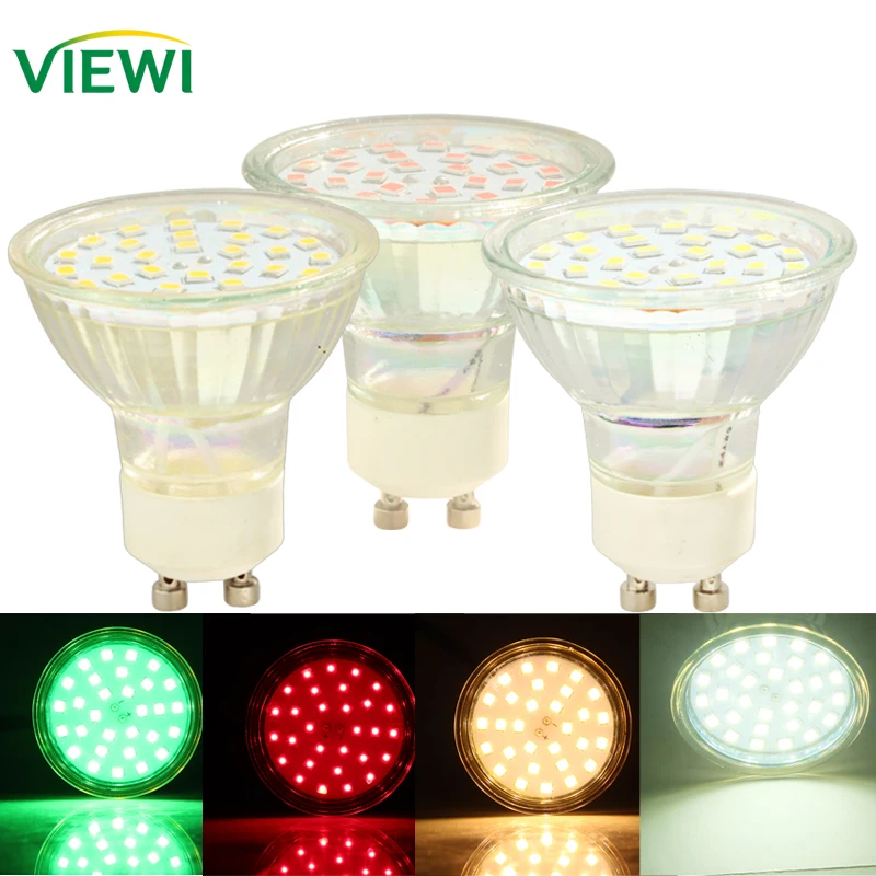 Lampadina GU10 Led Spotlight Colorful 5W Ac DC 12v 24v 36v Home Indoor Boat Glass Cup Bulb 12 24 Volt Ceiling Energy Saving Lamp
