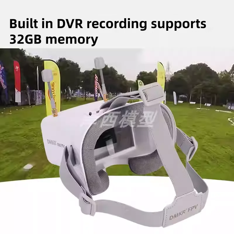 DMKR 008D PRO FPV Goggles 5.8G High-definition Simulation Image Transmission 4.3 Inch Screen Max 32G Memory Expand FPV Glasses