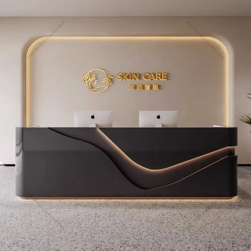 Factory Direct Sales Modern Commercial Center Cash Register Luxury Clothing Store Arc Reception Desk Hotel VIP Counter Office Fu