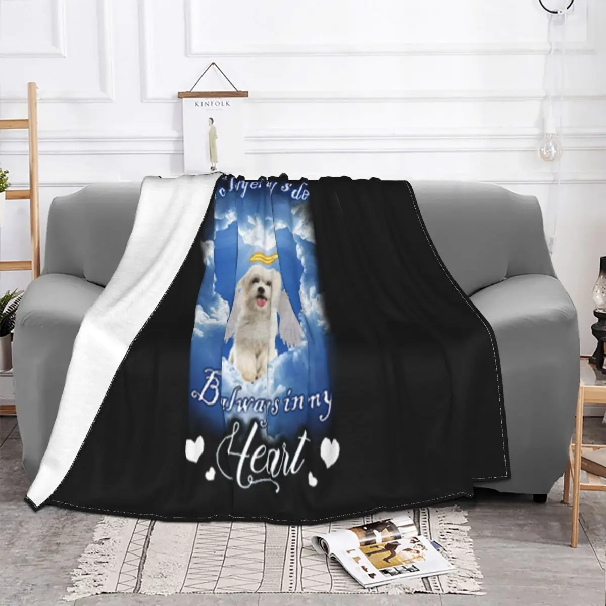 Maltese Angel No Longer At My Side But Always In My Heart Streetwear New Arrival Present Throw Blanket