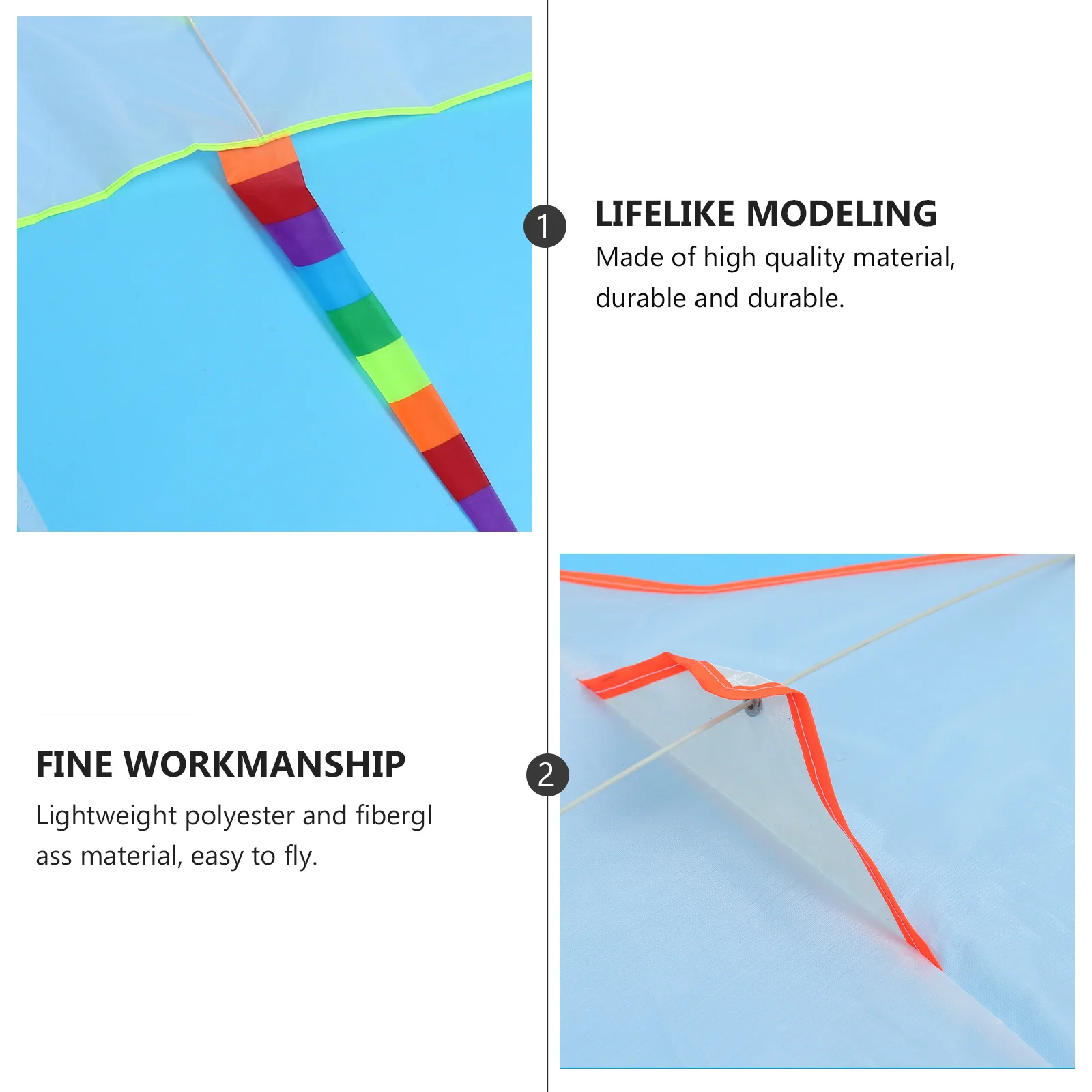 

4Sets Blank White Polyester Kite DIY Making Kit Creative Kids Painting Outdoor Flying with Line Blank Kite Outdoor Activity