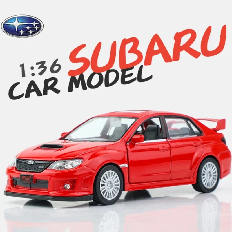 1:36 インプレッサ WRX STI スバル ダイキャスト合金レーシングカーモデル ダイキャストシミュレーションメタルおもちゃ車モデル プルバック