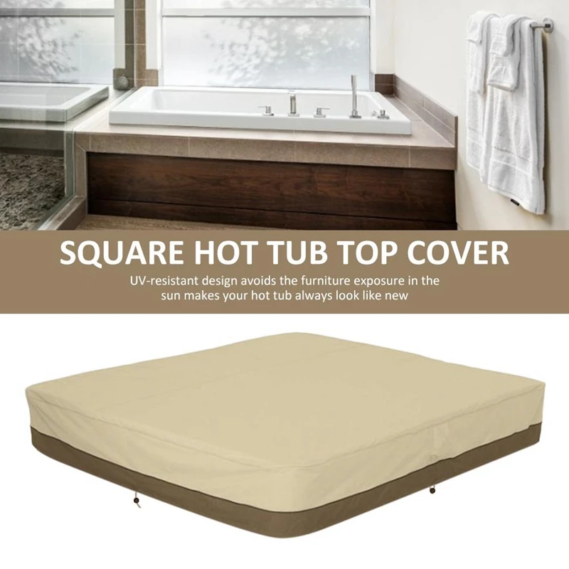 Outdoor Courtyard SPA Bathtub Swimming Pool Dust Cover Square Hot Tub Cover Waterproof Canopy Cover