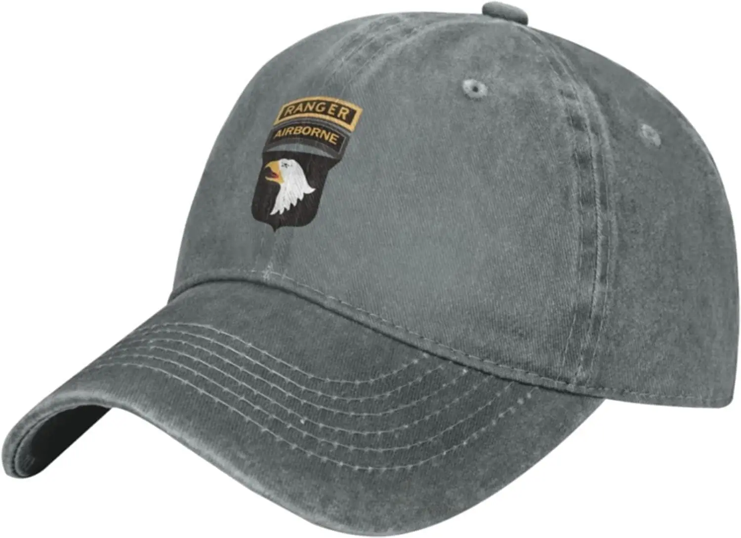 Us Army 101st Airborne Ranger Tabs Denim Baseball Cap Hat Adjustable Cowboy Hat