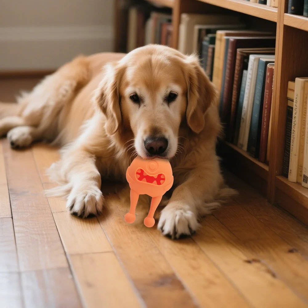 Natural Rubber Pet Dog Chew Toys Teeth Cleaning Snack Ball Pet Dog Toy Ball Super Tough Interactive Bouncy Pet Supplies