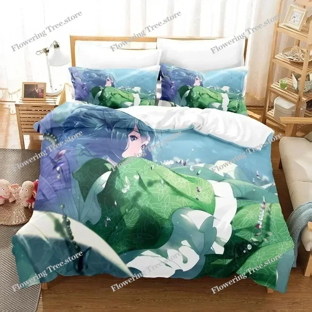 

3D Print Anime Wakasagihime (Touhou) Bedding Set Single Twin Full Queen King Size Bed Set Aldult Kid Bedroom Duvet cover Sets029