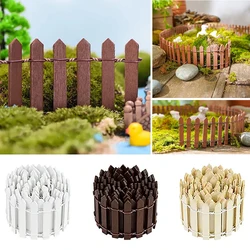 Mini Wooden Fence Miniature Landscape Decoration DIY Fairy Garden Accessories Wood Barrier Dollhouse Succulent Pot Bonsai Decor