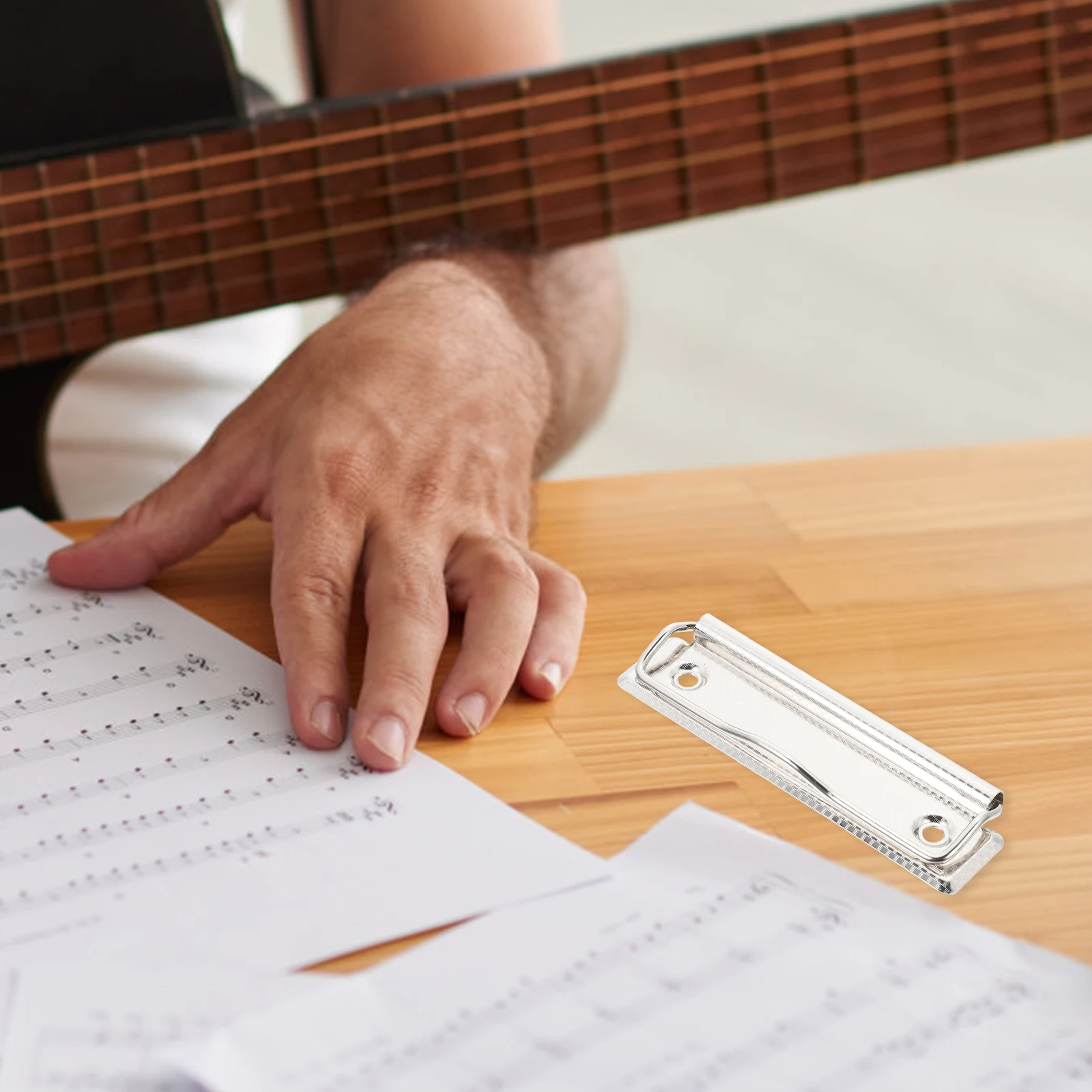 15pcs Metal Plate Clips 10cm Office Writing Board Document File Folder Use Hardware Replacement