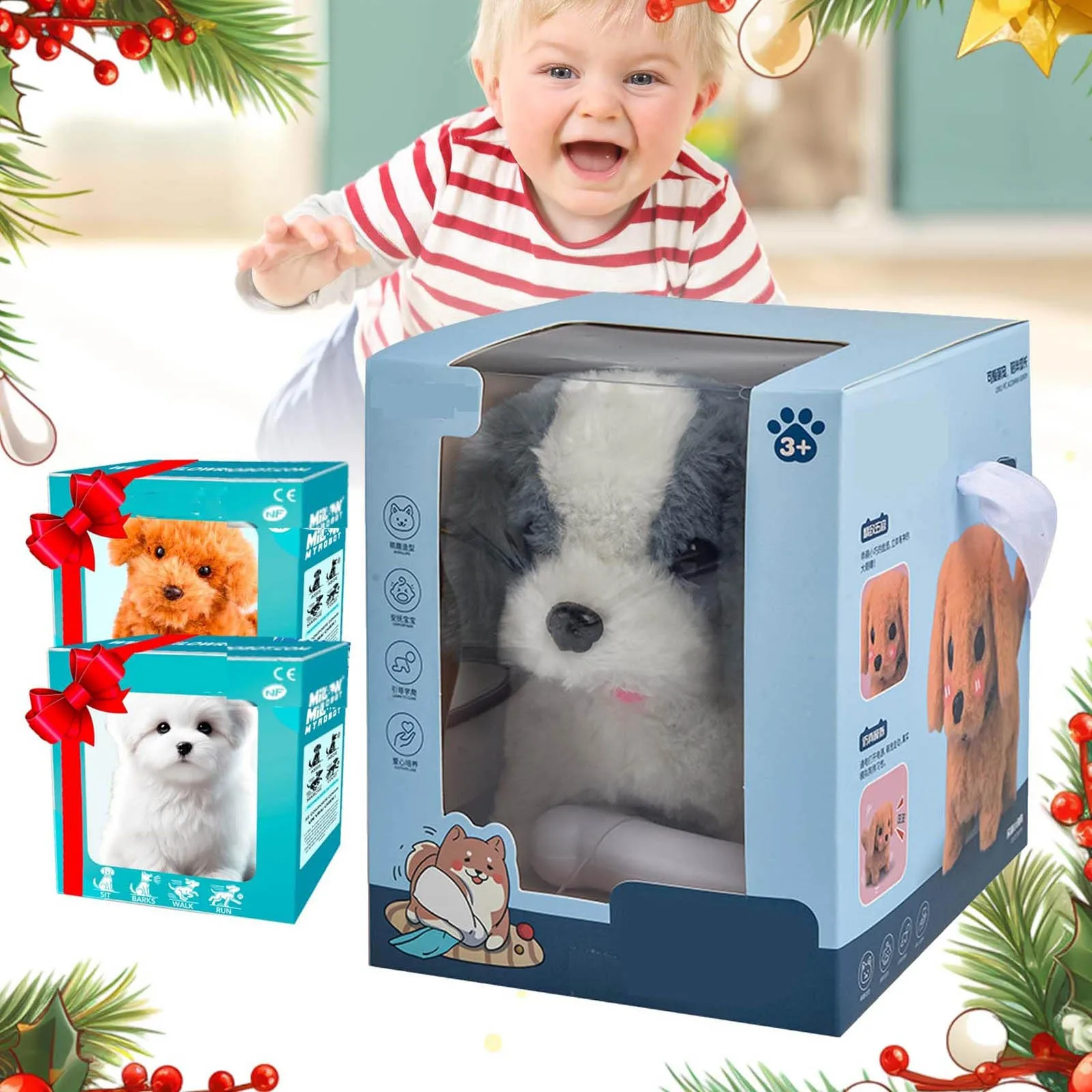 روبوت جرو بلدي روبوت واقعي جرو روبوت جرو يشبه لعبة جرو حقيقية للكلاب المشي وكأنها جرو حقيقي