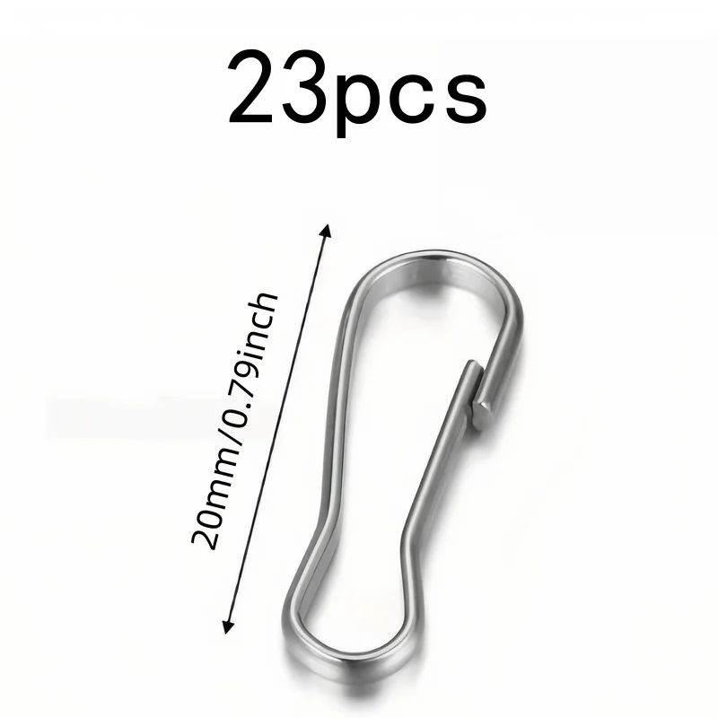 23 pcs 20mm Spring Clasps, Durable Hold for Keychains, Lanyards, ID Badges, Handmade Crafts and Zipper Pulls