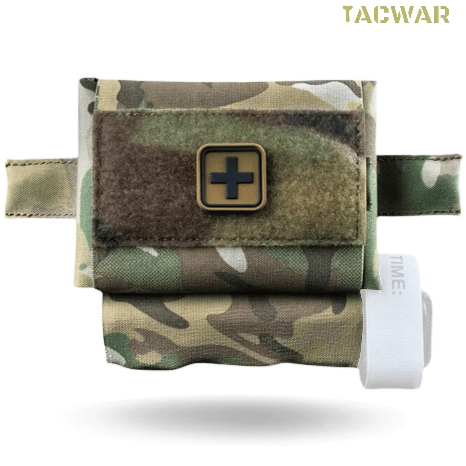 IFAKon Compact Trauma Kit, Belt To MOLLE Compatible, First Aid Kit With Tourniquet Holder For Airsoft Hunting