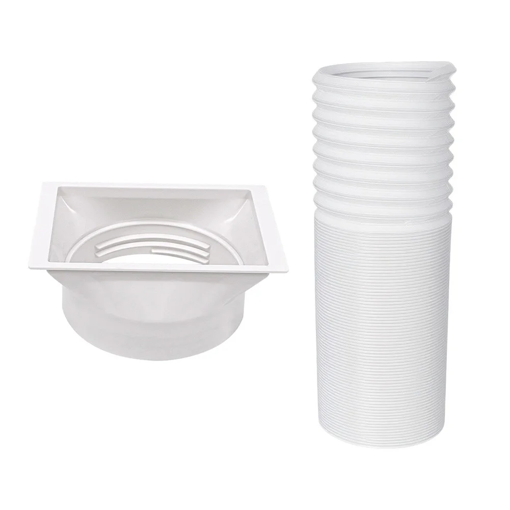 Portable Air Conditioner Hose with Square Connector for 5.9 Inch Diameter Adapter Compatible with Most Portable AC Units