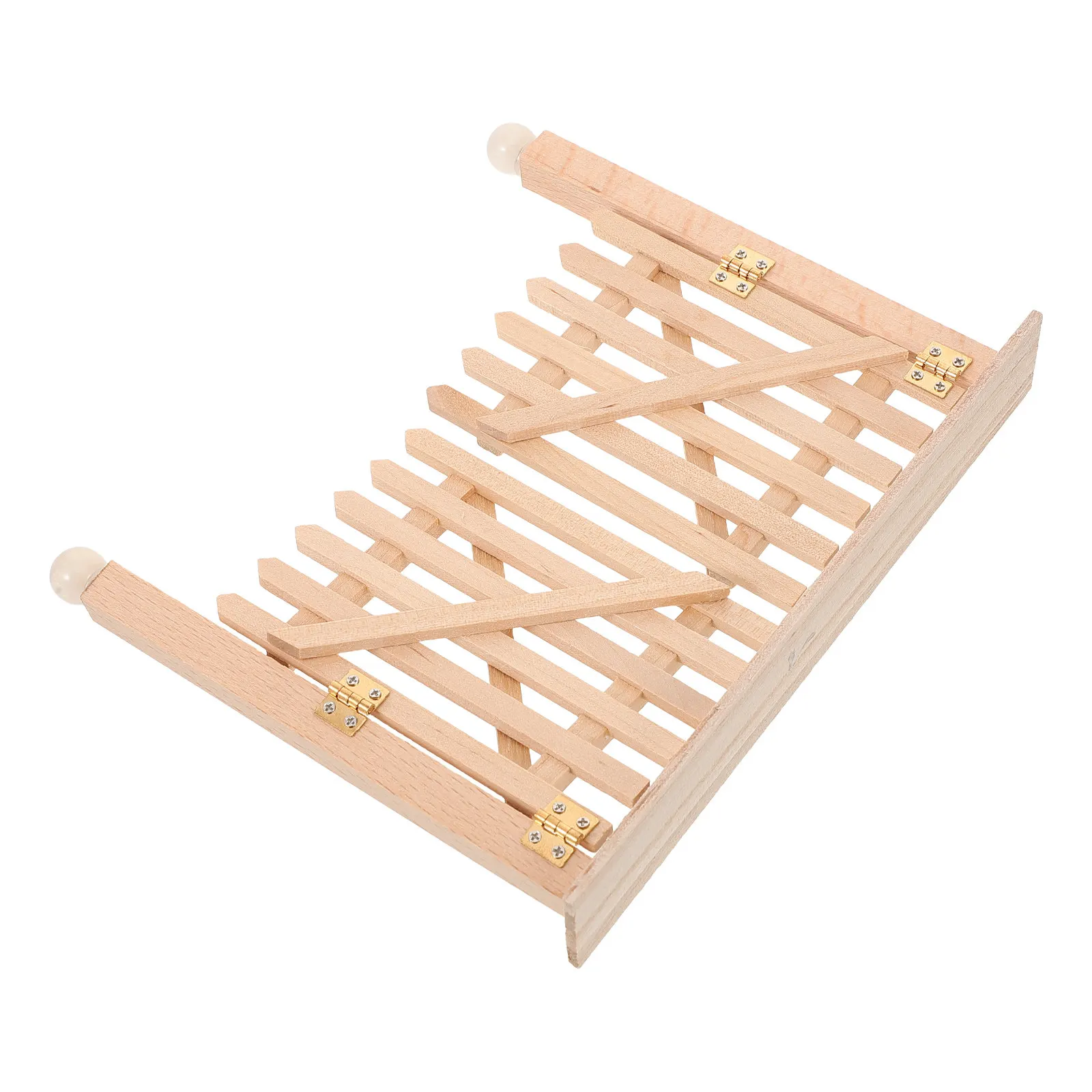 Wooden Miniature Garden :12 Scale Double Door for Dollhouse Exterior DIY Mini House Outdoor Decoration Authentic Crafted