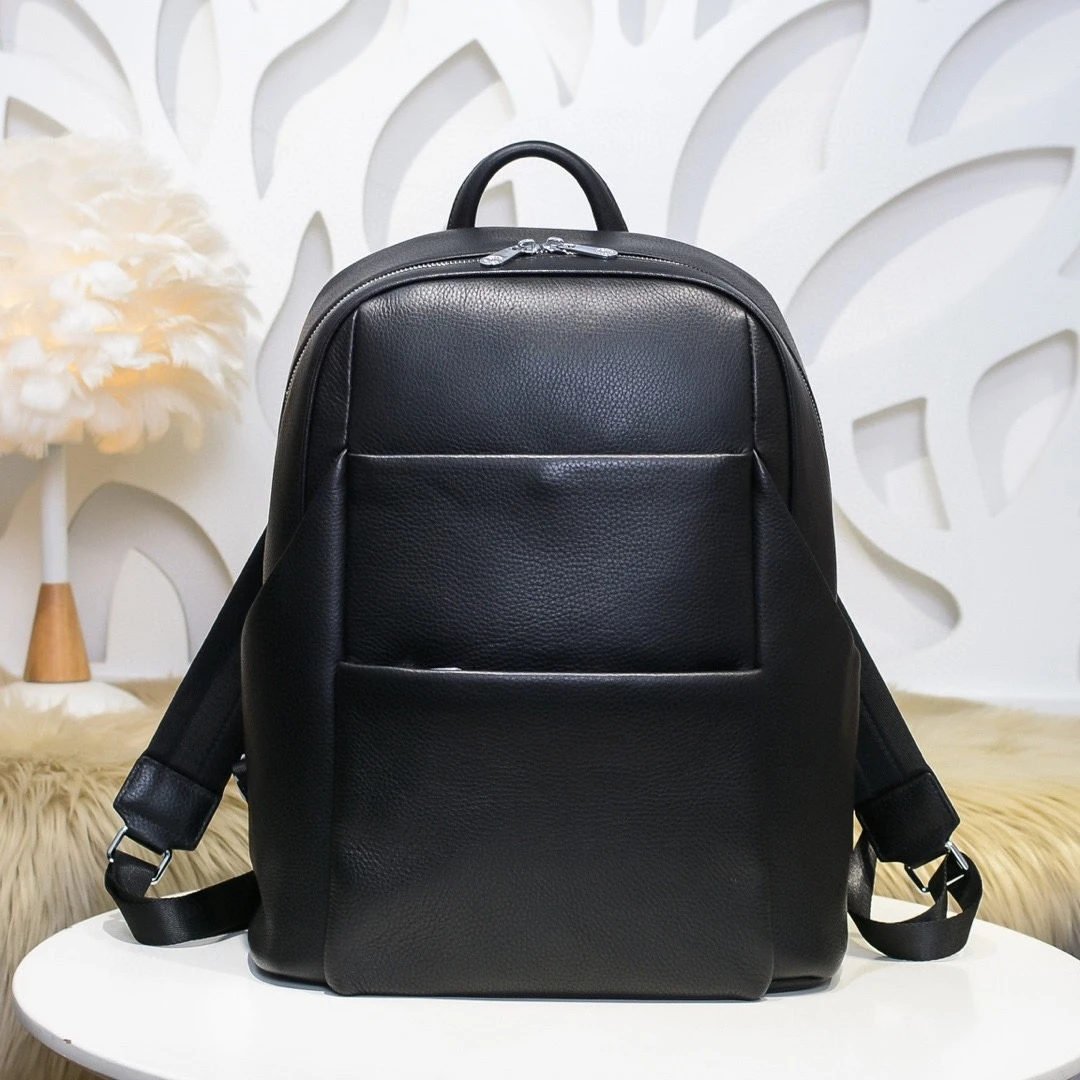 

Luxury Mens Backpack Fashion Large-capacity Top-grain Cowhide Business Casual Laptop Backpack Multi-functional Laptop Travel Bag