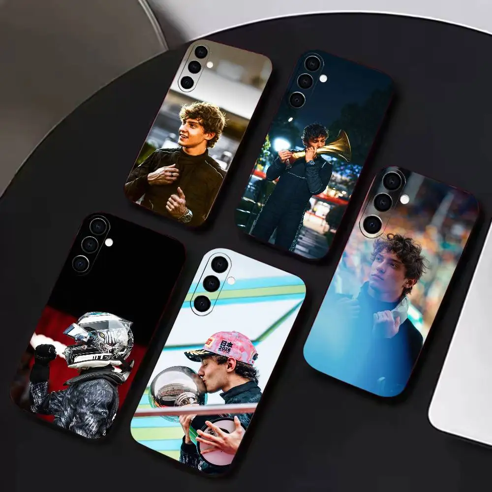The racing driver Andrea Kimi Antonelli  Phone Case For Samsung A72,A53,A71,A70,A52,A73,A51,Silicone Black Soft
