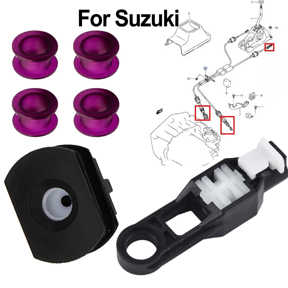 5 Speed Gear Shift Cable Bushing Repair Kit For Suzuki SX4 Swift Sport Lever End Connector Grommet Gear Shift+Cable Rubber