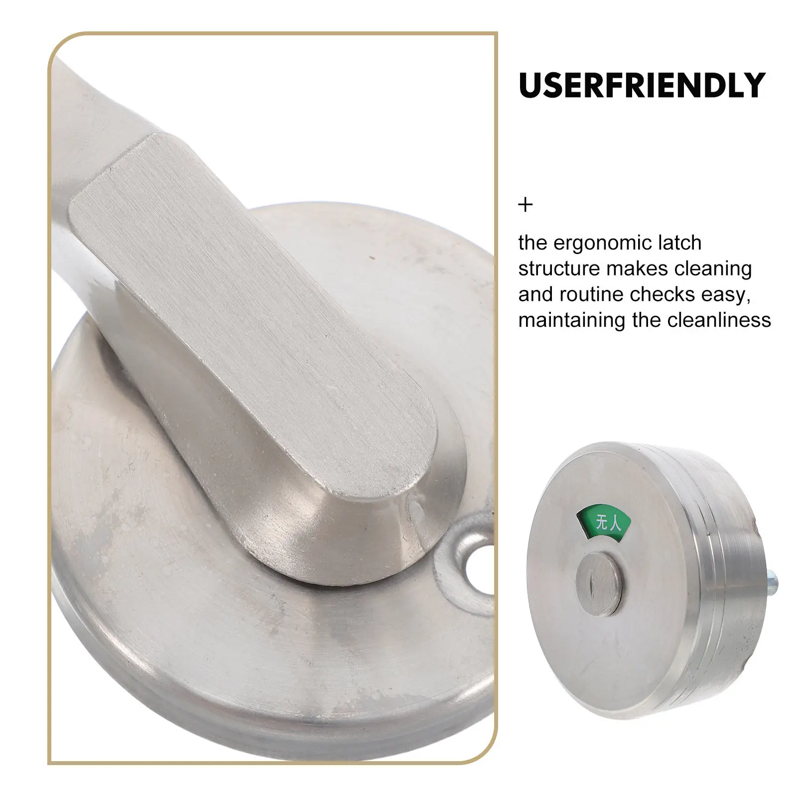 Commercial Bathroom Door Lock with Occupied Vacant Indicator Lever Latch for Public Restrooms