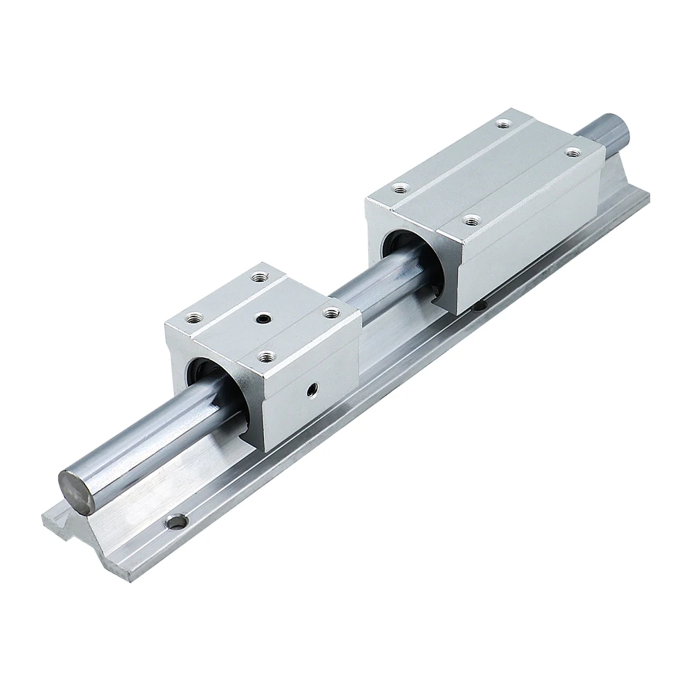 Fast shipping CNC guide 2pcs SBR20 Linear Guide Rail Shaft Rod 200mm-1400mm + 4pc slides carriages SBR20UU Linear Bearing Blocks