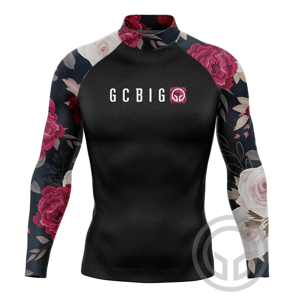 2023 Summer Mens Long Sleeve Surf Wear Clothing UV SunSwimming Tight T-Shirt Gym Sets Rash Guards Skins Surfing Suit Diving