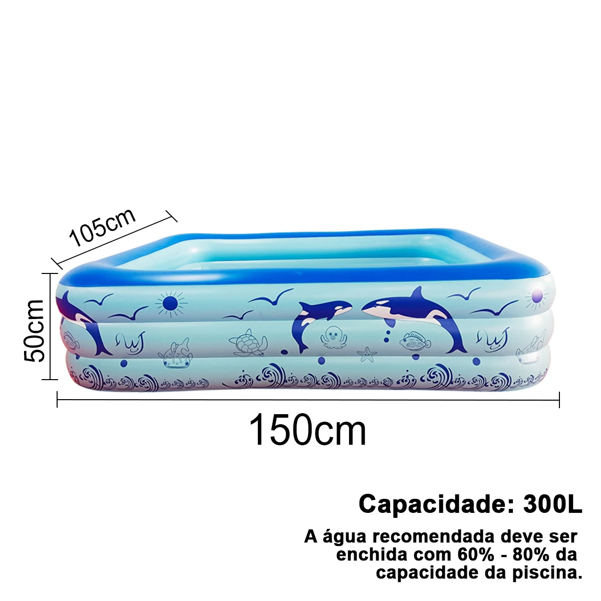 حمامات سباحة قابلة للنفخ للأطفال ، من من من من من من ؟ 300 لتر #6