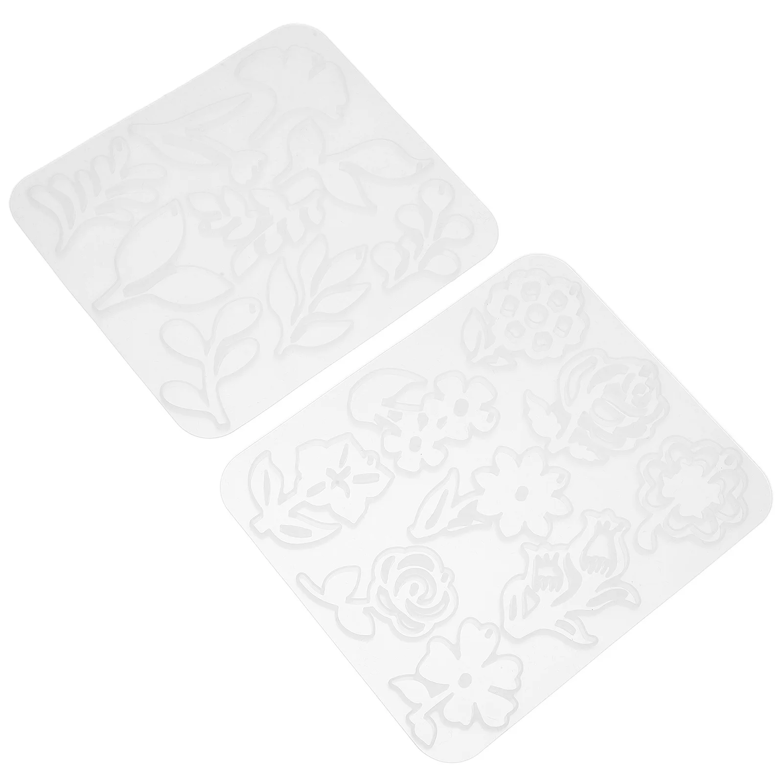 

2pcs Resin Earring Silicone Molds For Jewelry Making Diy Craft Epoxy Pendant Keychain Casting Flower Dangle Drop Stud Uv Resin