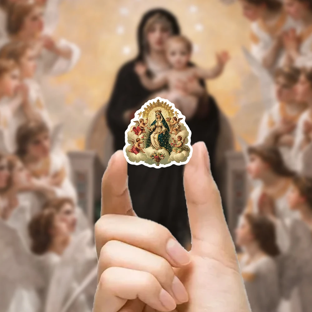 54 Divine Christian Virgin Mary Stickers Vintage Religious Art Vinyl Decals Laptop Journal Prayer Book Ideal Christian Aesthetic