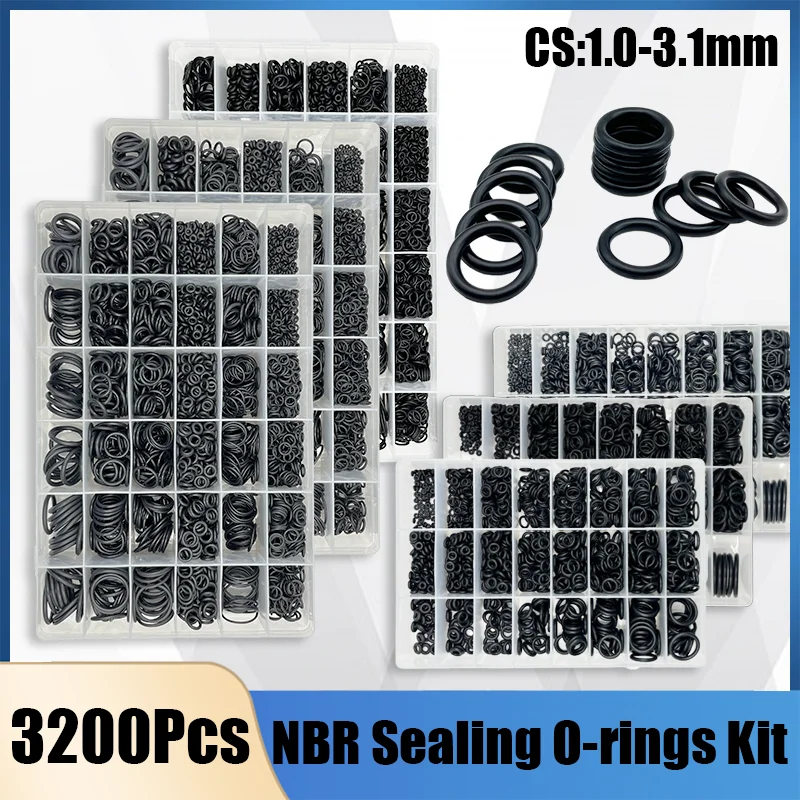 Rubber O Ring Seal Washer NBR Black O-ring Plumbing Gasket Corrosion Oil Resistant High Temperature Car Automotive Repair Oring