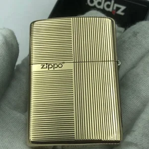 Zippo lighter windproof collection with thin golden brass stripes in the box 12 Main Original Zippo Lighter Sales - №12