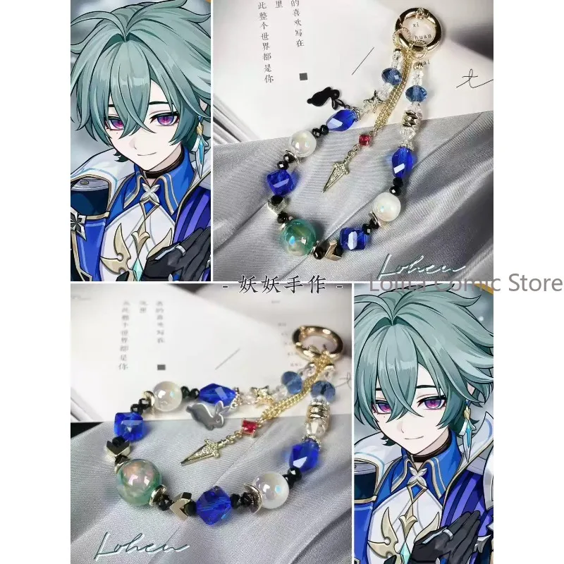 Anime Genshin Impact Lohen Theme Design Mobile Phone Chain Cosplay Accessories Itabag Pendant DIY Gaming Handmade Props