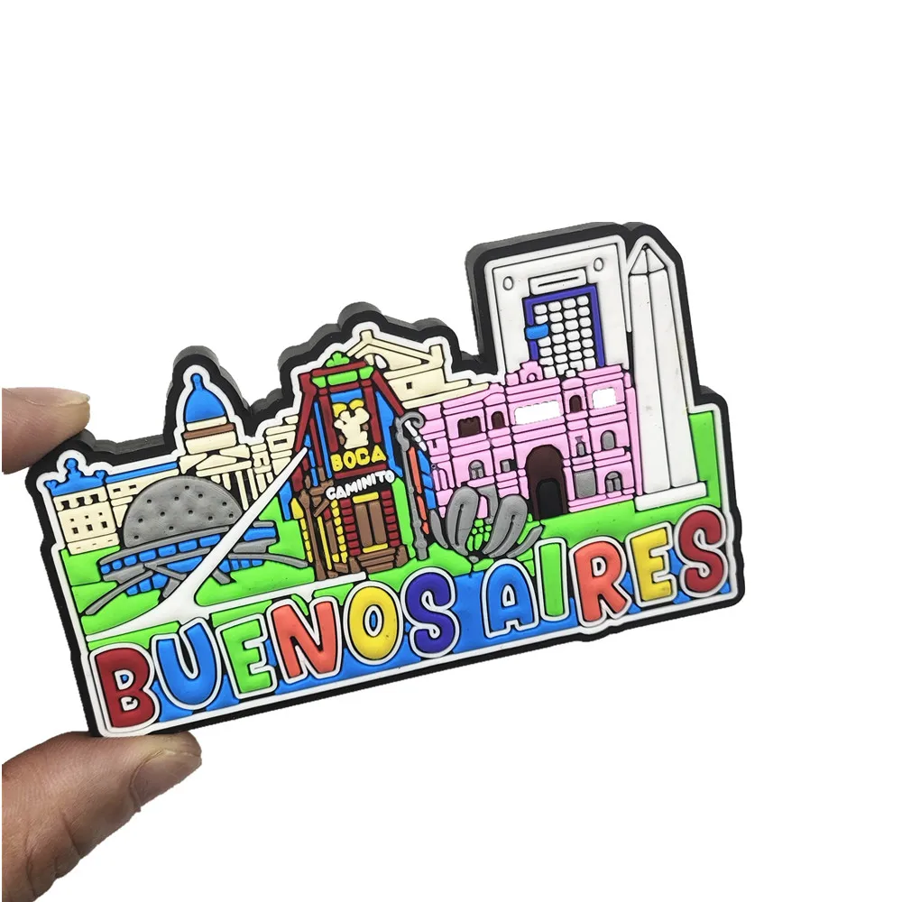 South America Argentina Buenos Aires Ushuaia Rubber Fridge Magnet Tourist Souvenirs  Refrigerator Magnetic Stickers Travel Gift