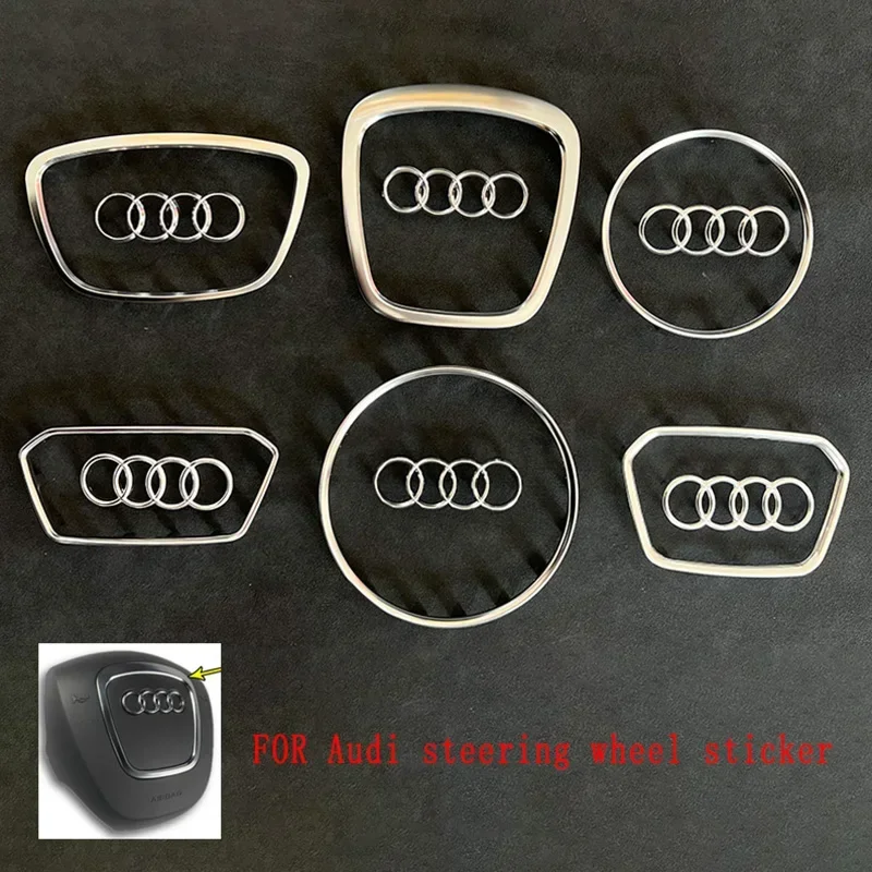 Autocollant de logo de volant de voiture galvanisé, bande de cadre lumineux, Audi A3 A4 B8 8P B9 8V A5 horizon C7 A7 Q3 Q5 Q7