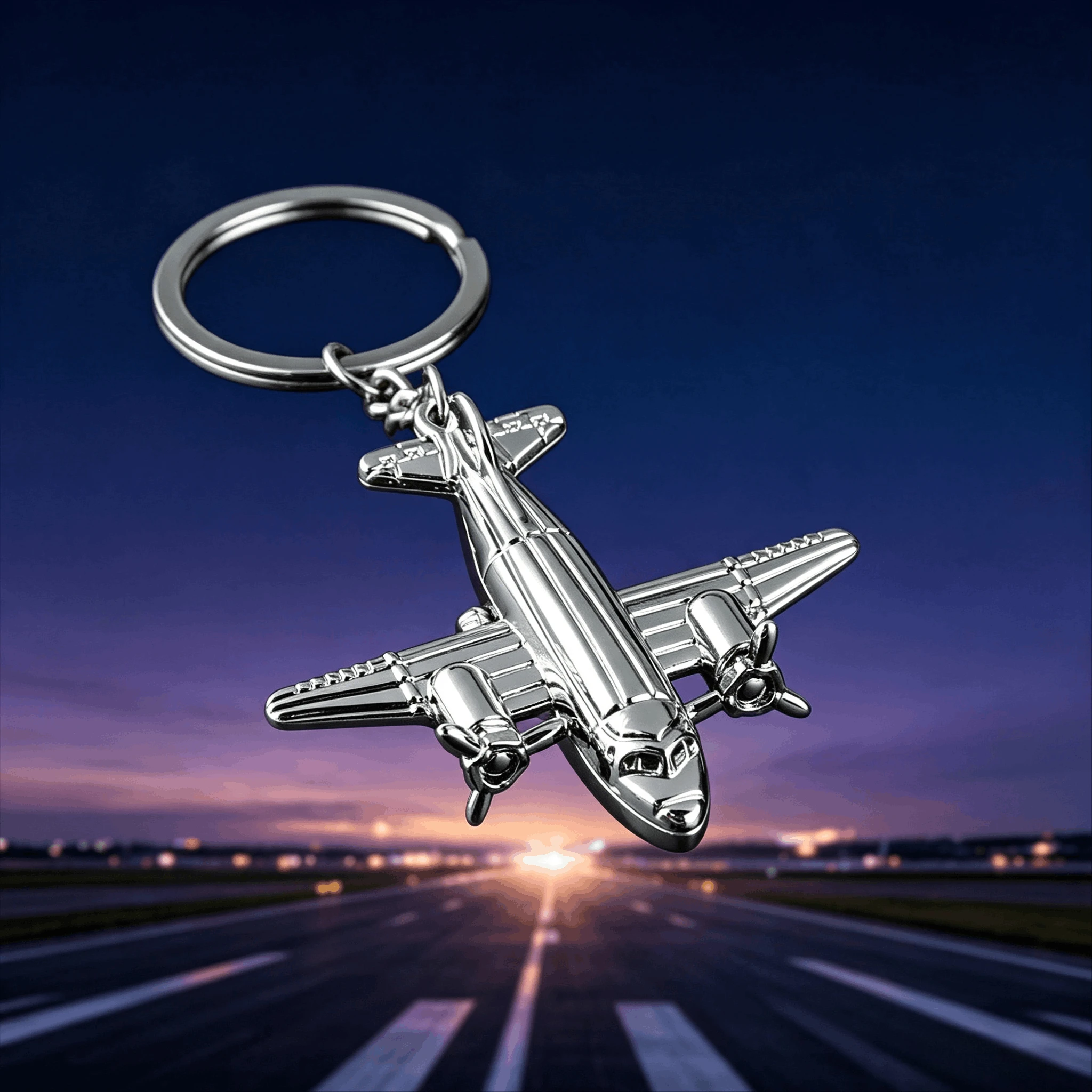 Metal Aviation Aircraft Keychain Car air plane Key Ring Male And Female Key Chain Business Small Gifts