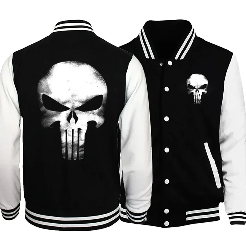 2024 skull head series printing jackets man women fashion hip hop baseball uniform personality casual jacket soft clothing male