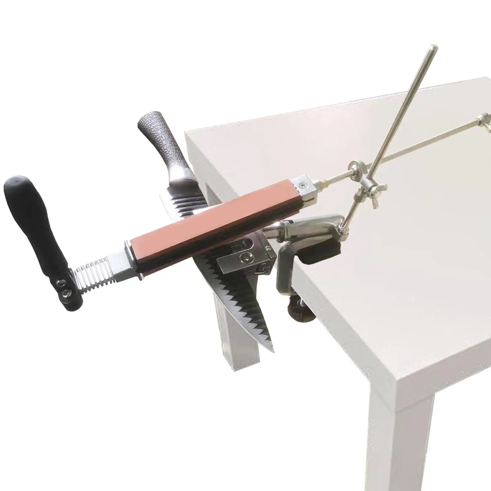 Stainless Steel Kitchen Knife Sharpener System Grinding Machine with Sharpening Stones for Home Use