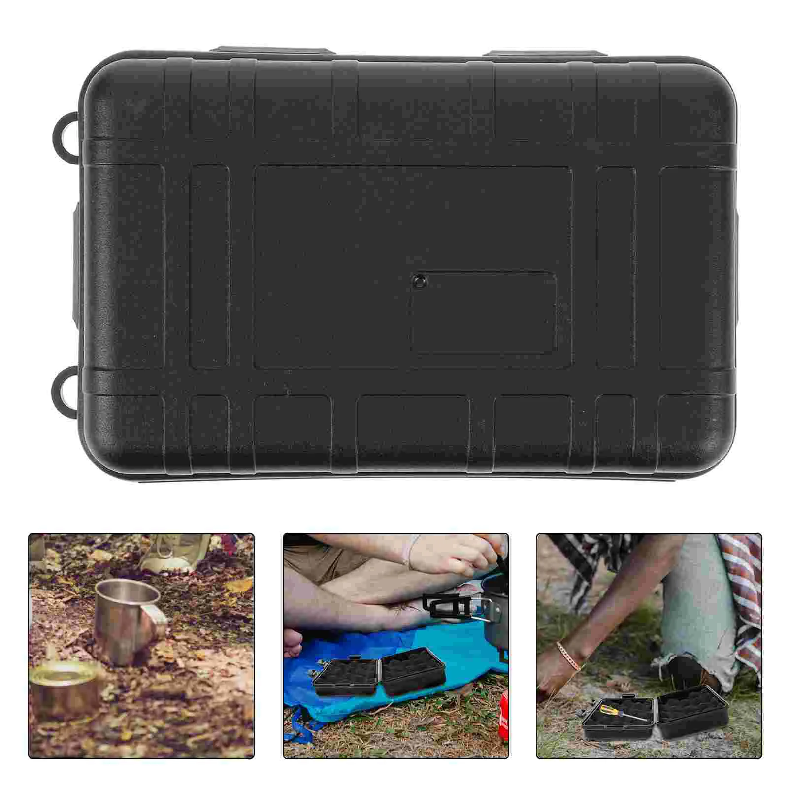 Outdoor Survival Box Camping with Handle Storage Bins Case Lids Container Carrying