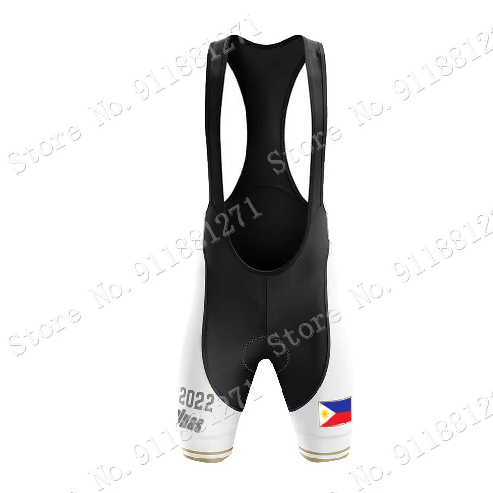 Philippines Cycling Jersey 2023 National Team Set Mens Short Sleeve Clothing Road Bike Shirts Bicycle Bib Shorts MTB Suit  Wear