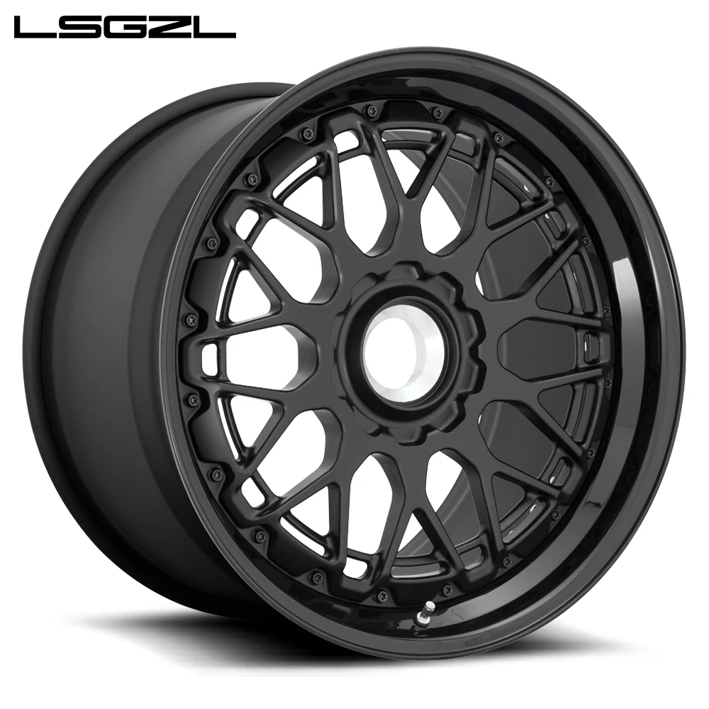 LSGZL Car Rims Alloy Aluminum Pcd 5*112 5*114.3 Deep Concave 17 18 Inch With Rivet Car Wheels Alloy
