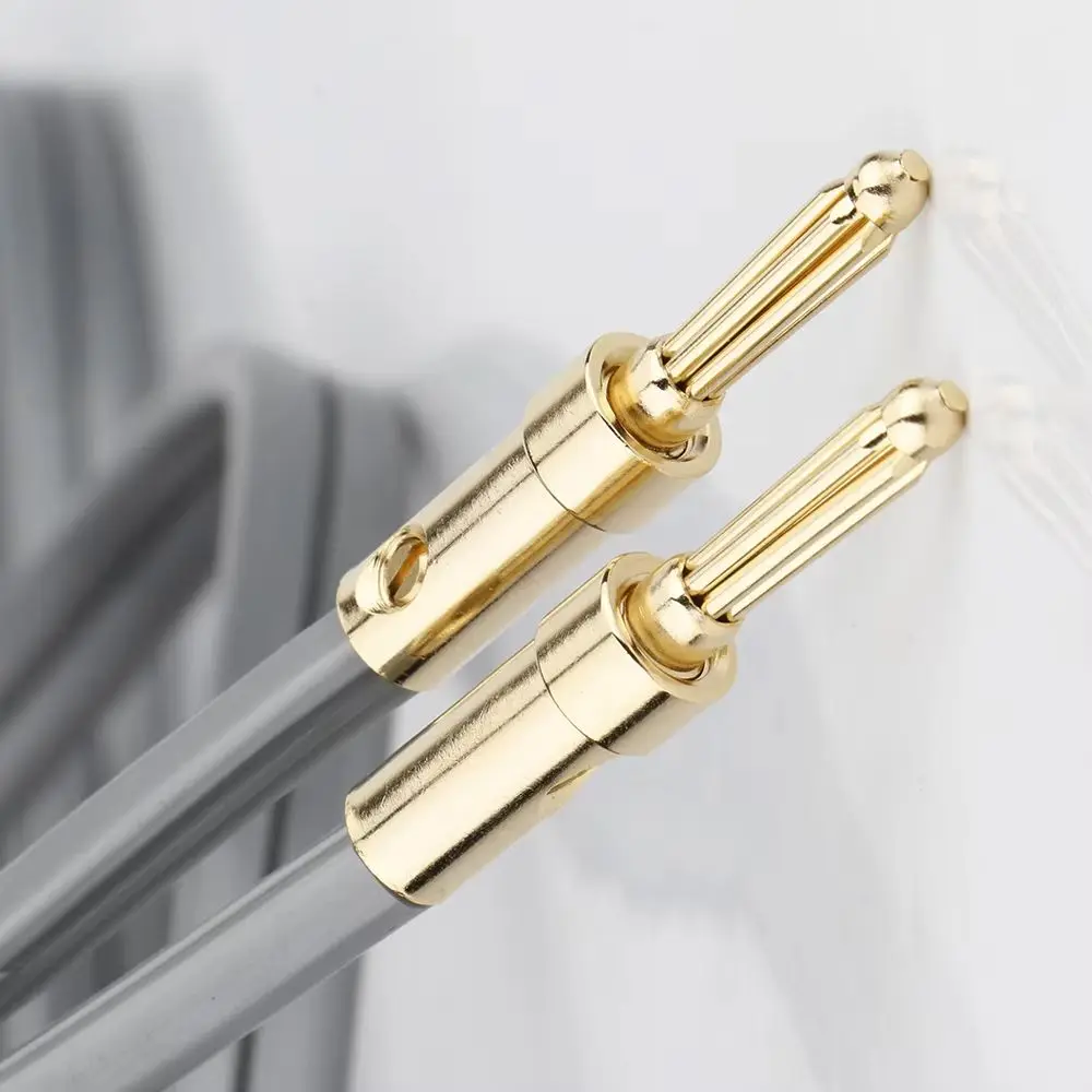 Hifi Audio Gold Pated Banana Connectors Plug Speaker Cable Connector Adapter Hifi Signal Wire Jack Banana Terminal