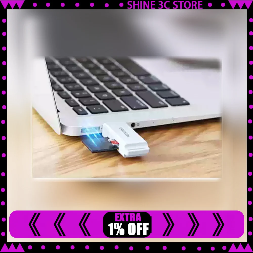 UGREEN 40751 USB 3.0 SD TF 2 In 1 Card Reader Memory Card Adapter for Computer Laptop