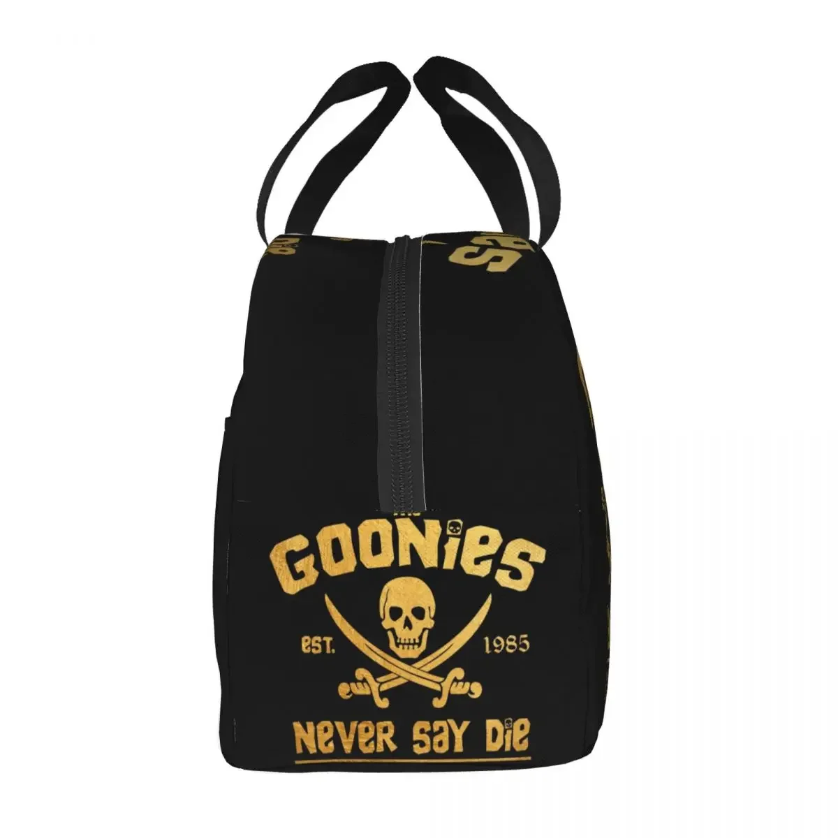 The Goonies Never Say Die Lunch Bag Warm Cooler Thermal Insulated Gothic  Skull Lunch Box for Women Kids School Food Bags