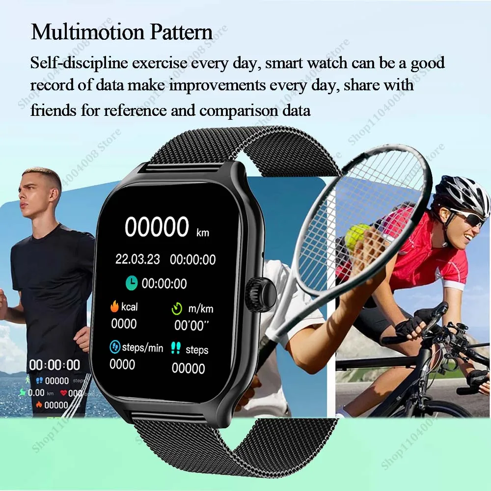 Vitality Smartwatch Uomo e donna Versione globale Chiamata Bluetooth Regalo di Natale Foto Salute Tracker Smartwatch multifunzione